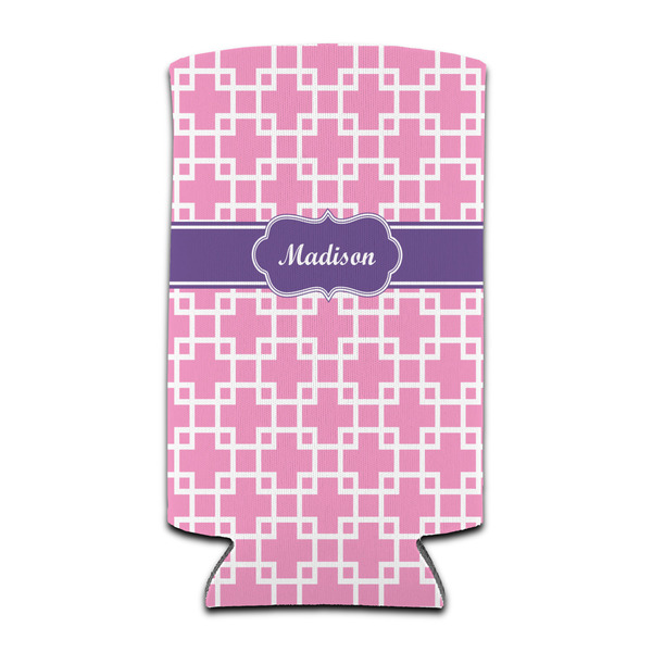 Custom Linked Squares Can Cooler (tall 12 oz) (Personalized)