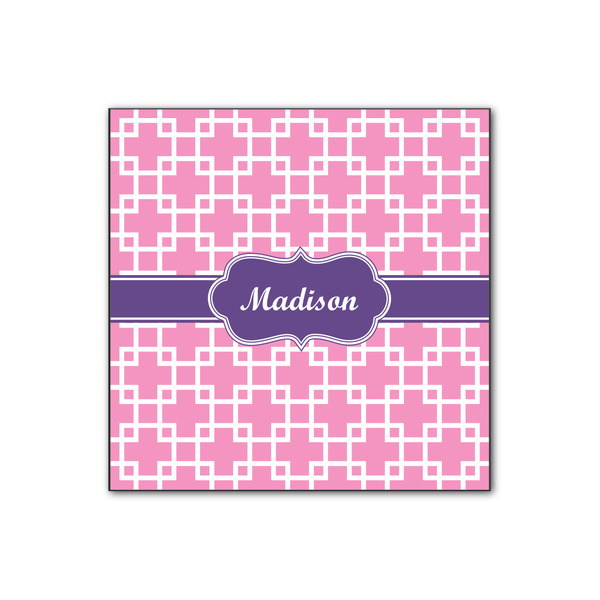 Custom Linked Squares Wood Print - 12x12 (Personalized)