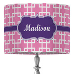 Linked Squares 16" Drum Lamp Shade - Fabric (Personalized)