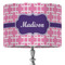 Linked Squares 16" Drum Lampshade - ON STAND (Fabric)