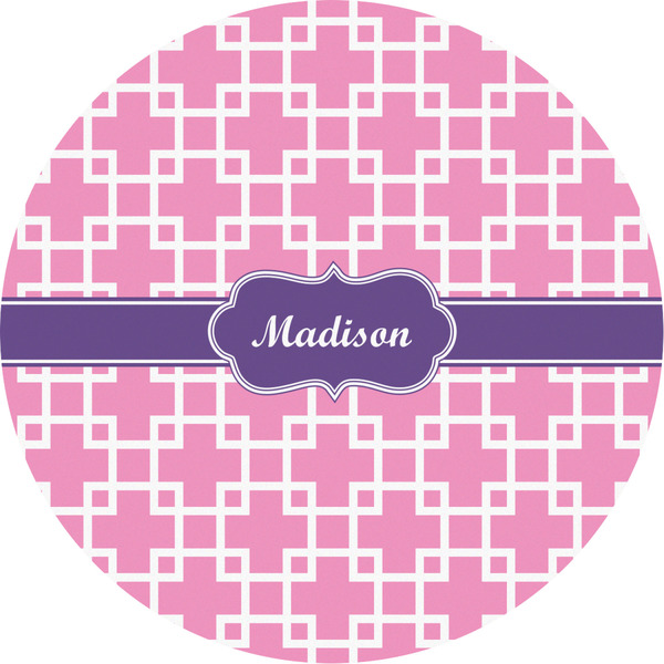 Custom Linked Squares Multipurpose Round Labels - 2" (Personalized)