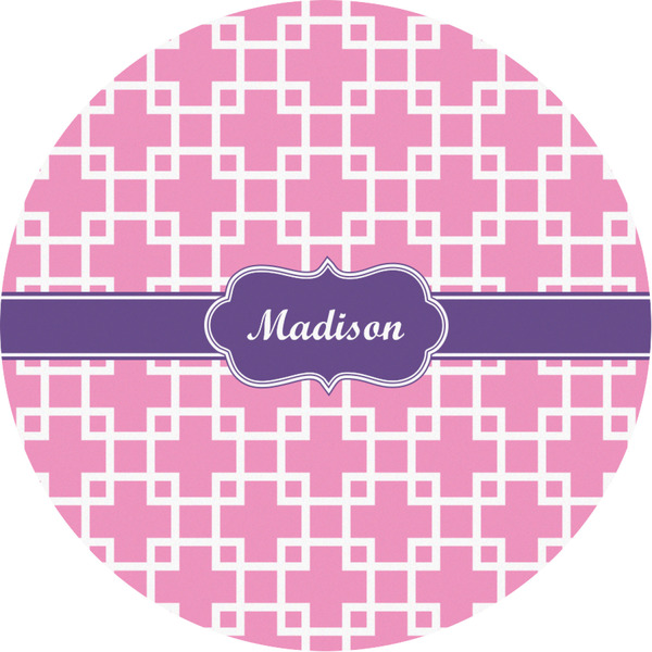 Custom Linked Squares Multipurpose Round Labels - Custom Sized (Personalized)