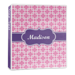 Linked Squares 3-Ring Binder - 1 inch (Personalized)