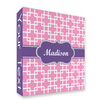 Linked Squares 3 Ring Binder - Full Wrap - 2" (Personalized)