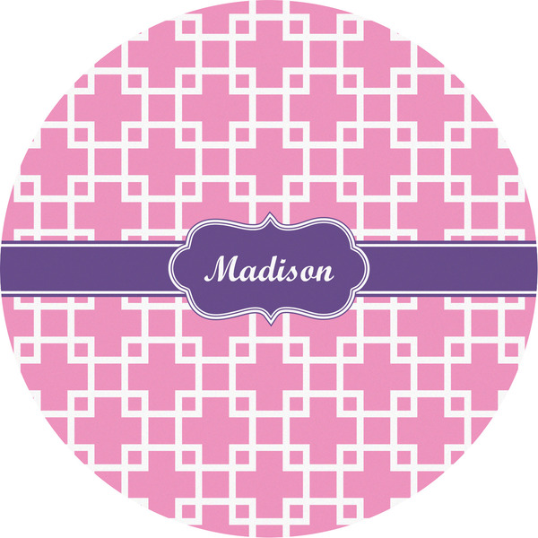 Custom Linked Squares Multipurpose Round Labels - 5" (Personalized)