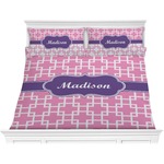 Linked Squares Comforter Set - King (Personalized)