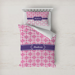 Linked Squares Duvet Cover Set - Twin (Personalized)