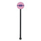 Linked Squares Black Plastic 5.5" Stir Stick - Round - Single Stick