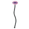 Linked Squares Black Plastic 7" Stir Stick - Oval - Single Stick