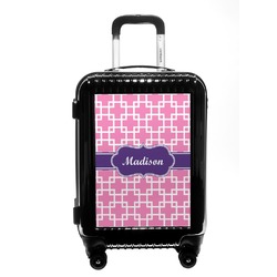 Linked Squares Carry On Hard Shell Suitcase (Personalized)
