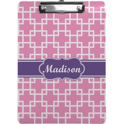 Linked Squares Clipboard (Letter Size) (Personalized)