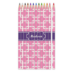Linked Squares Colored Pencils (Personalized)