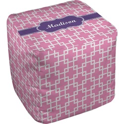 Linked Squares Cube Pouf Ottoman (Personalized)