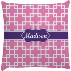 Linked Squares Decorative Pillow Case (Personalized)