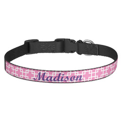 Linked Squares Dog Collar - Medium (Personalized)