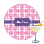 Linked Squares Printed Drink Topper - 3.25" (Personalized)