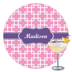 Linked Squares Printed Drink Topper - 3.5" (Personalized)