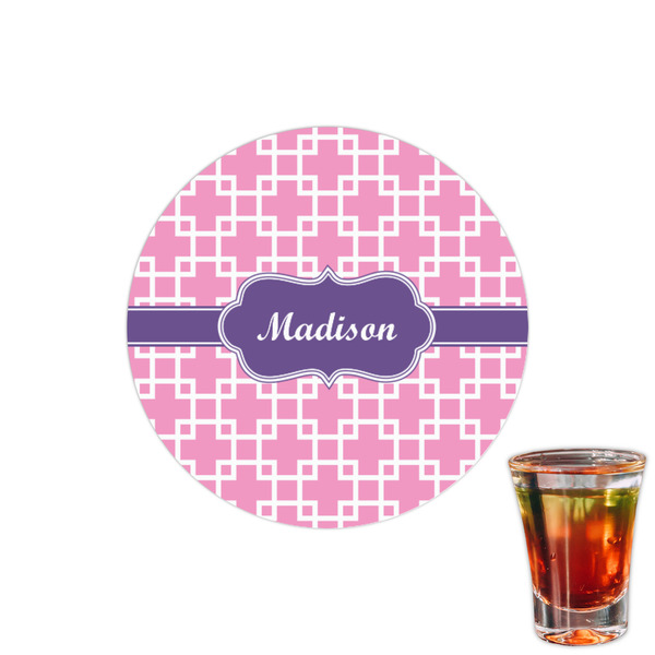 Custom Linked Squares Printed Drink Topper - 1.5" (Personalized)