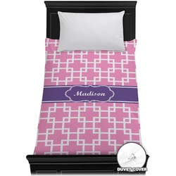 Linked Squares Duvet Cover - Twin (Personalized)