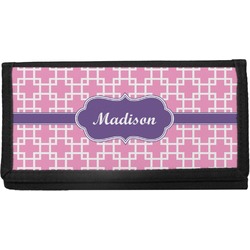 Linked Squares Canvas Checkbook Cover (Personalized)