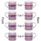 Linked Squares Espresso Cup - 6oz (Double Shot Set of 4) APPROVAL