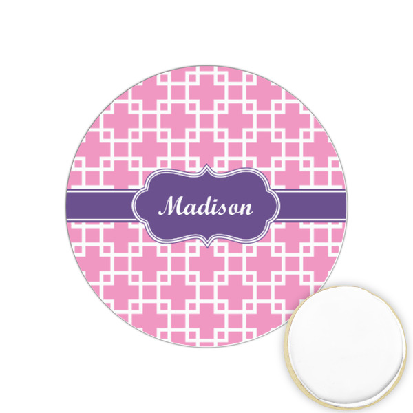 Custom Linked Squares Printed Cookie Topper - 1.25" (Personalized)