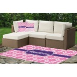 Linked Squares Indoor / Outdoor Rug - Custom Size w/ Name or Text