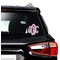 Linked Squares Interlocking Monogram Car Decal (On Car Window)