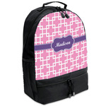 Linked Squares Backpacks - Black (Personalized)