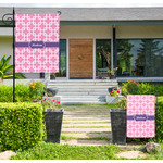 Linked Squares Large Garden Flag - Double Sided (Personalized)