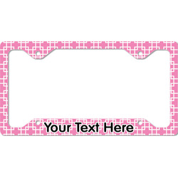 Linked Squares License Plate Frame - Style C (Personalized)