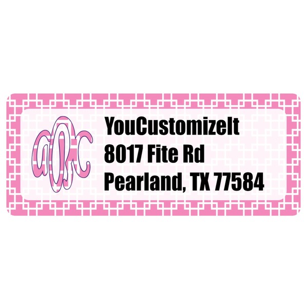 Custom Linked Squares Return Address Labels (Personalized)