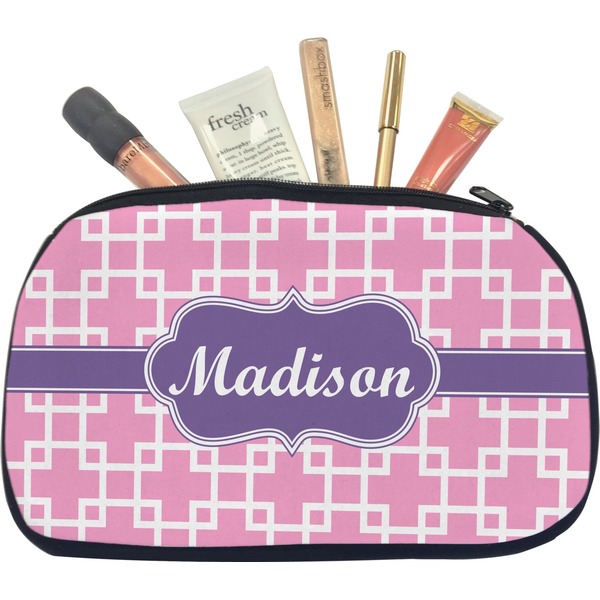 Custom Linked Squares Makeup / Cosmetic Bag - Medium (Personalized)