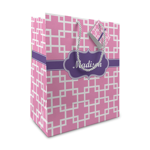 Custom Linked Squares Medium Gift Bag (Personalized)