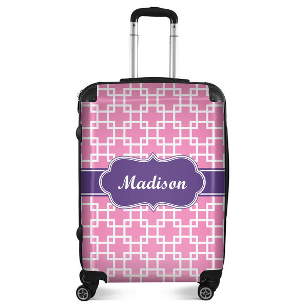 Custom Linked Squares Suitcase - 24" Medium - Checked (Personalized)