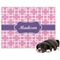 Linked Squares Microfleece Dog Blanket - Large