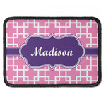 Linked Squares Iron On Rectangle Patch w/ Name or Text