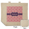 Linked Squares Reusable Cotton Grocery Bag - Front & Back View