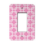 Linked Squares Rocker Style Light Switch Cover - Single Switch