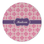 Linked Squares Round Linen Placemat (Personalized)