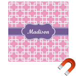 Linked Squares Square Car Magnet - 10" (Personalized)