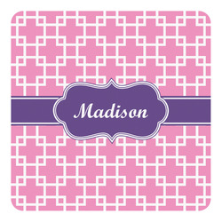 Linked Squares Square Decal (Personalized)
