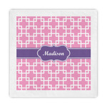 Linked Squares Standard Decorative Napkins (Personalized)