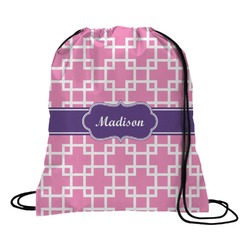 Linked Squares Drawstring Backpack - Small (Personalized)