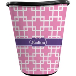 Linked Squares Waste Basket - Double Sided (Black) (Personalized)