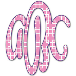 Linked Squares Monogram Decal - Large (Personalized)
