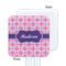 Linked Squares White Plastic Stir Stick - Single Sided - Square - Approval