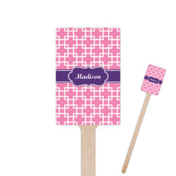 Linked Squares 6.25" Rectangle Wooden Stir Sticks - Double Sided (Personalized)