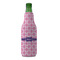 Linked Squares Zipper Bottle Cooler - FRONT (bottle)