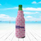 Linked Squares Zipper Bottle Cooler - LIFESTYLE